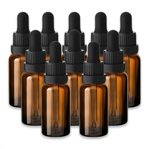 10x braune glasflasche ml - 10x,