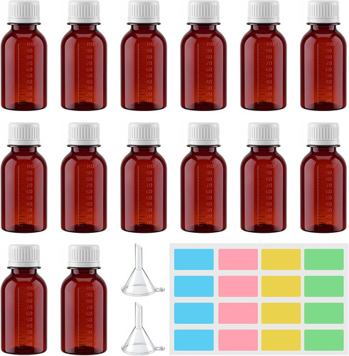 Laborflaschen 14x100ml braun