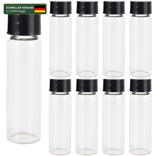 Glasflaschen 40ml transparent - glasflaschen,