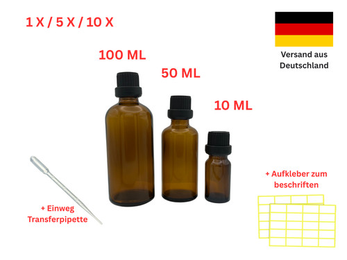 Tropfflaschen braunglas mit - tropfflaschen,