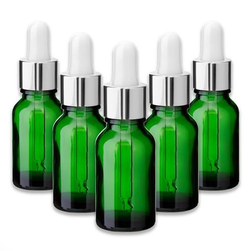 Grüne glasflasche ml - 5x,