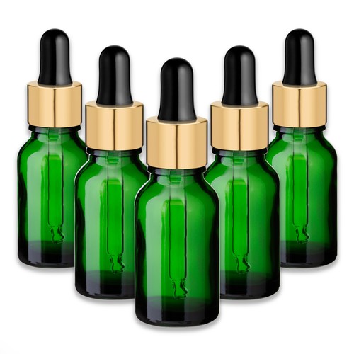 Grüne glasflasche ml - 5x,