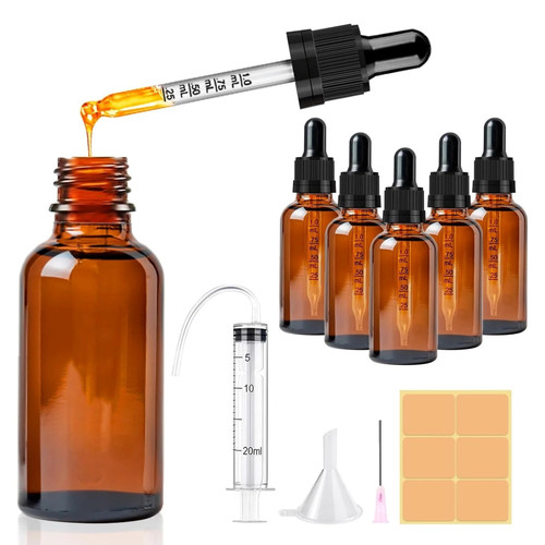 30ml glass bottles with - 5, x